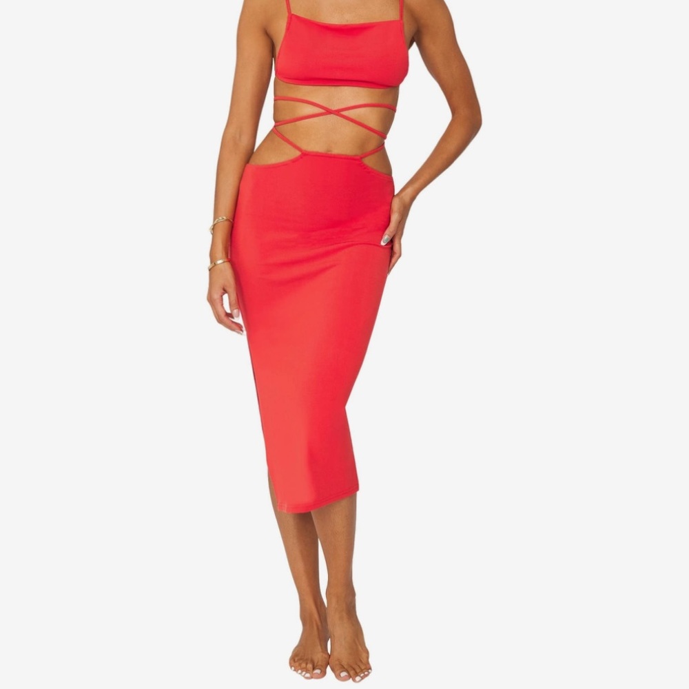 WWW cut out midi skirt new with tags